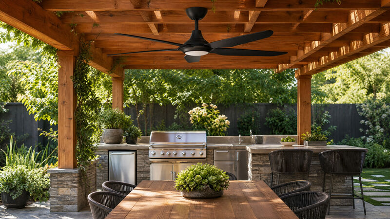 ENLIGHT 52" Smart DC Ceiling Fan with Light, IP66 Outdoor/Coastal Rated, Matter Smart Home Integration, 5 Blades image number 8