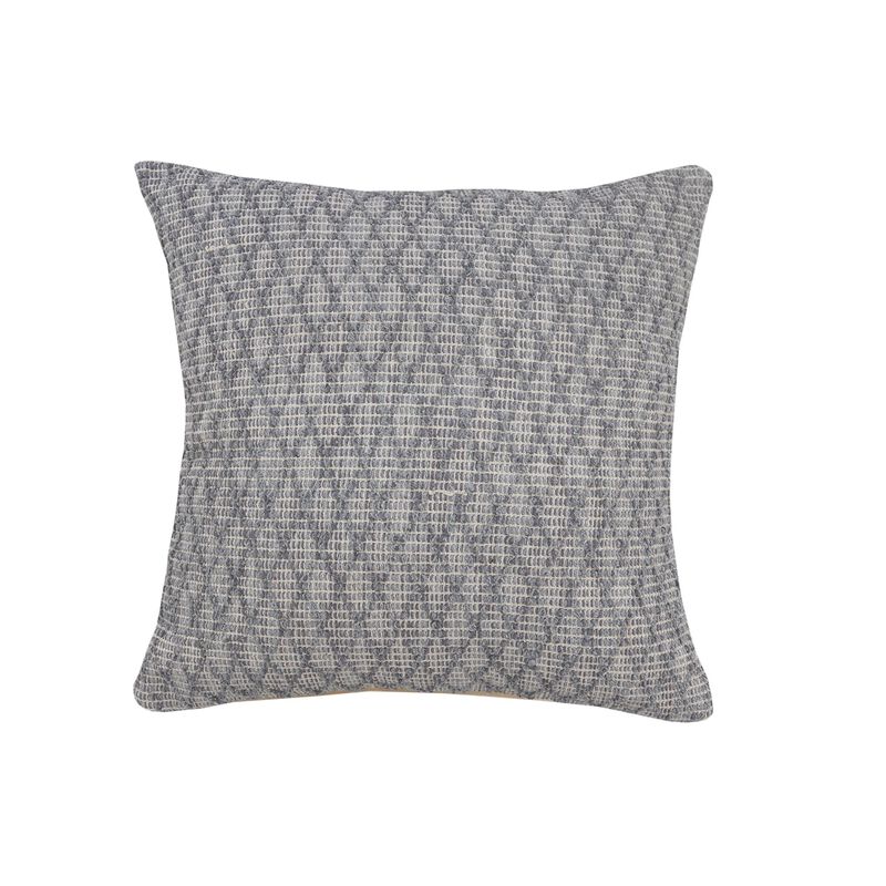 20" Gray Diamond Geometric Square Throw Pillow
