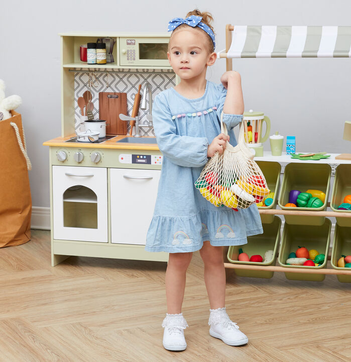 Teamson Kids Little Chef Frankfurt 21-pc. Wooden Play Kitchen Produce Bag Set