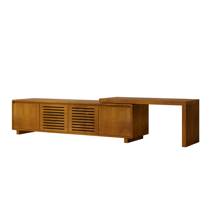 Streamdale Mid-Century Modern TV Stand for 55"-75" TVs with Storage