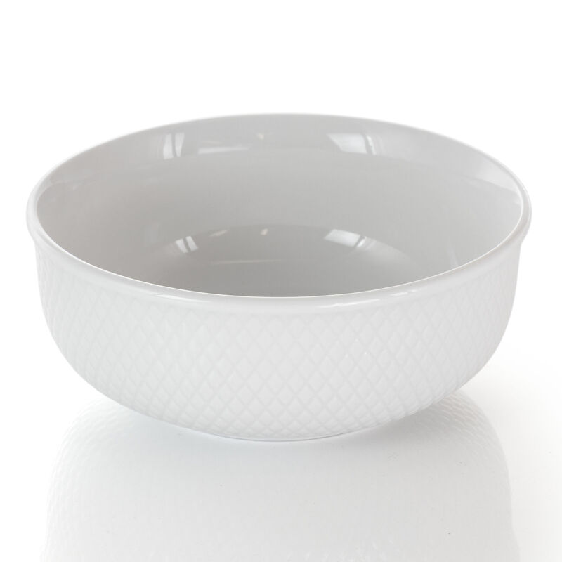 Elama Maisy 18 Piece Round Porcelain Dinnerware Set in White
