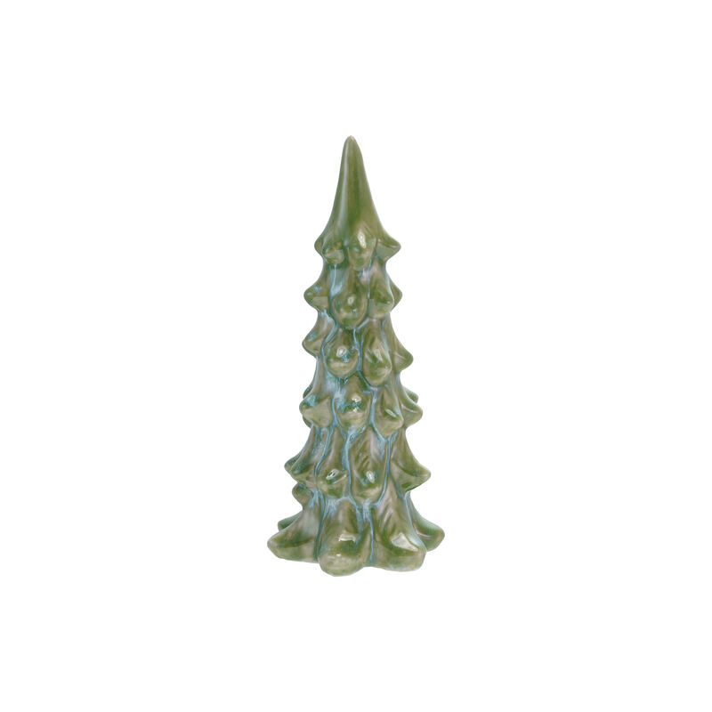 Stoneware Tree in Reactive Glaze, Blue and Green image number 0