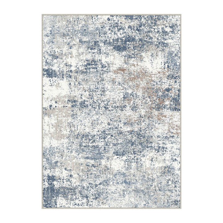 HomeRoots Abstract Washable Area Rug