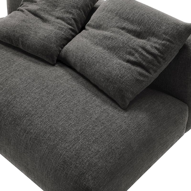 Modway Solace Modular Upholstered Fabric Armless Loveseat