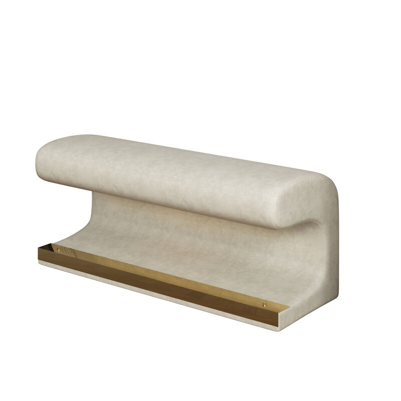 Entryway Bench Leather Upholstered Ottoman with LED sensor light for living room ,bedroom,end of bed image number 5