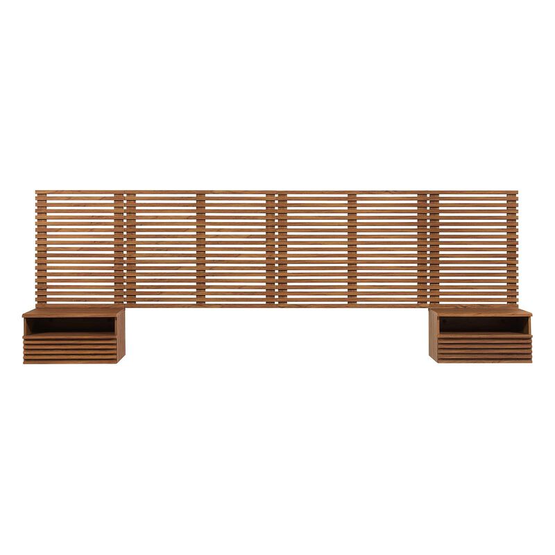 Modway - Render Wall Mount King Headboard and Modern Nightstands image number 2