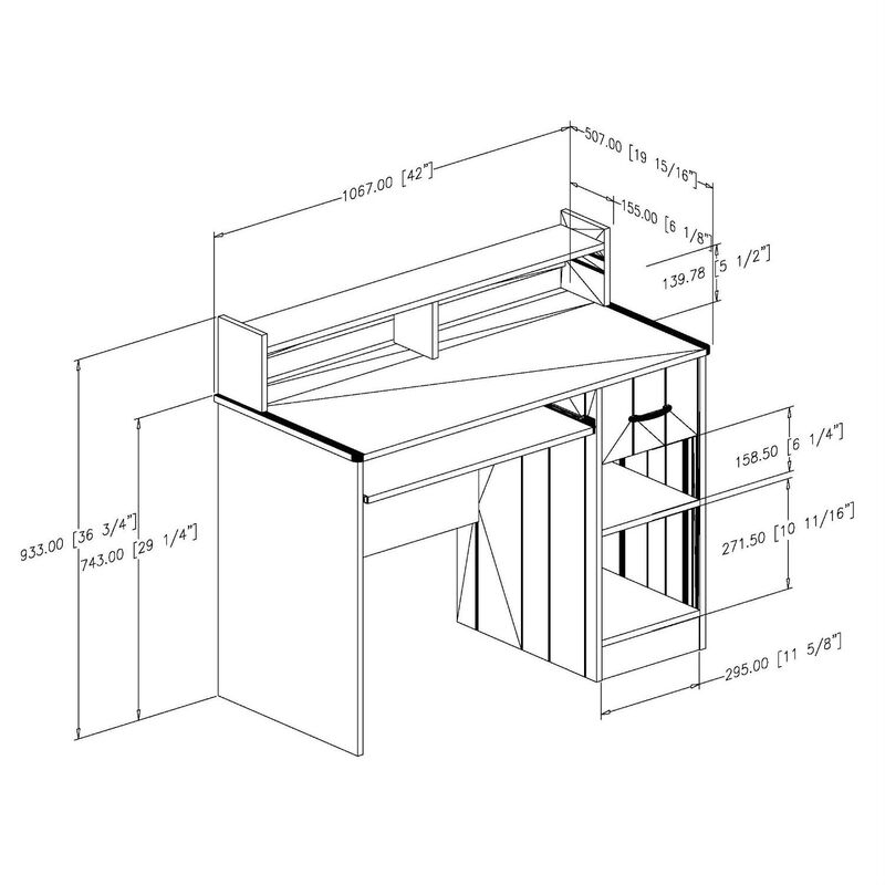 Hivvago Contemporary Home Office Computer Desk