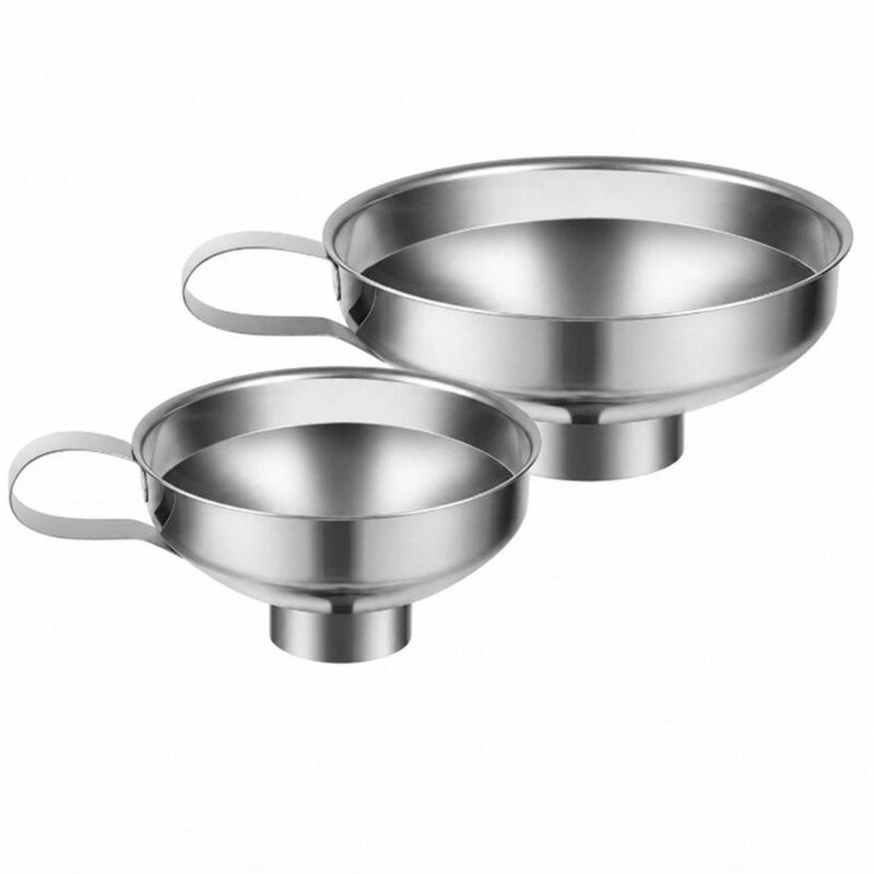 Pack of 2 Stainless Steel Canning Funnel Set image number 0
