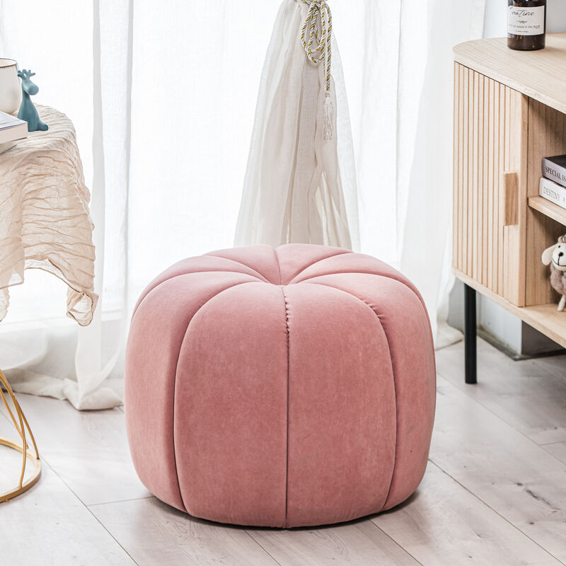 Living Room Pouf with Stripes