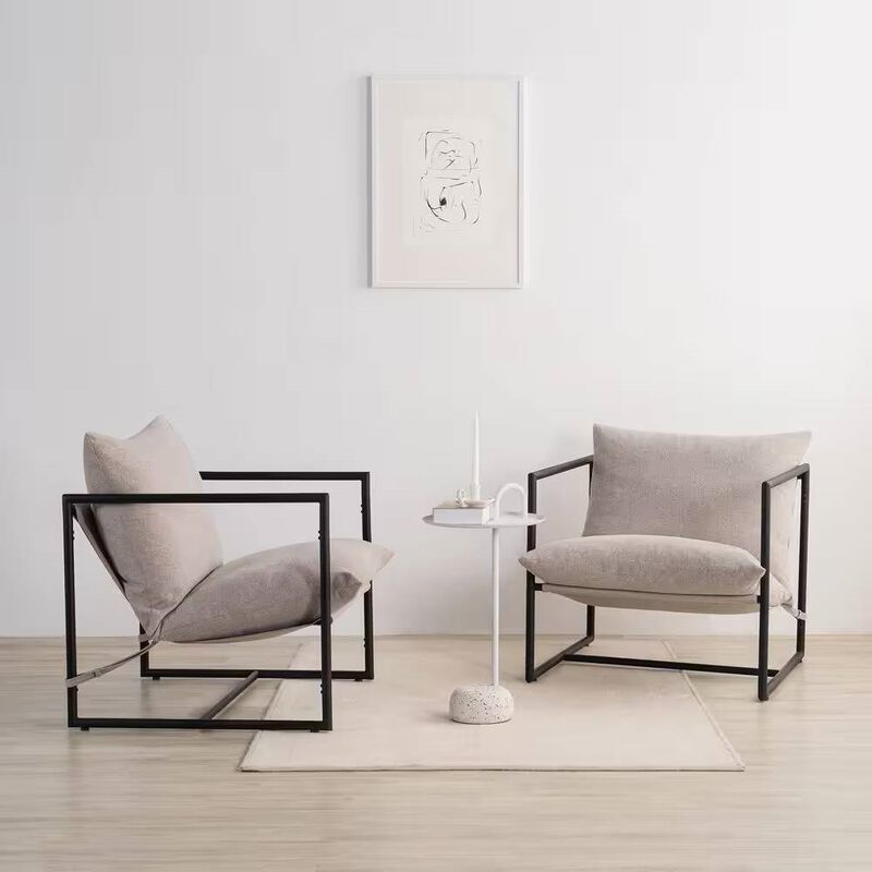 Upholstered Accent Chair with Metal Frame &ndash; Minimalist Design for Elegant, Modern Spaces