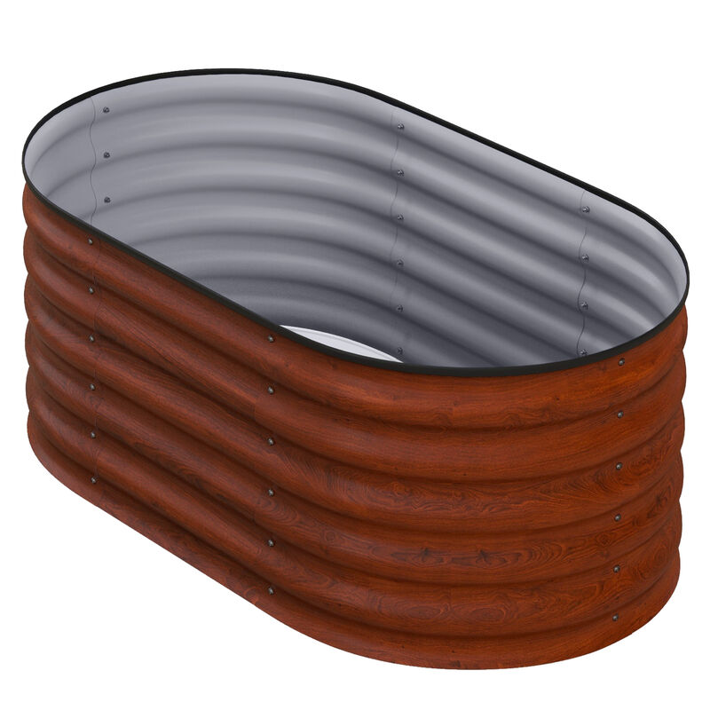 Hivvago Galvanized Raised Garden Bed 3.4'x2'x1.4' with Safety Edges image number 0
