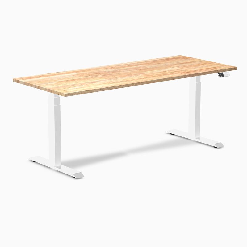 Desky Dual Rubberwood Sit Stand Desk image number 0