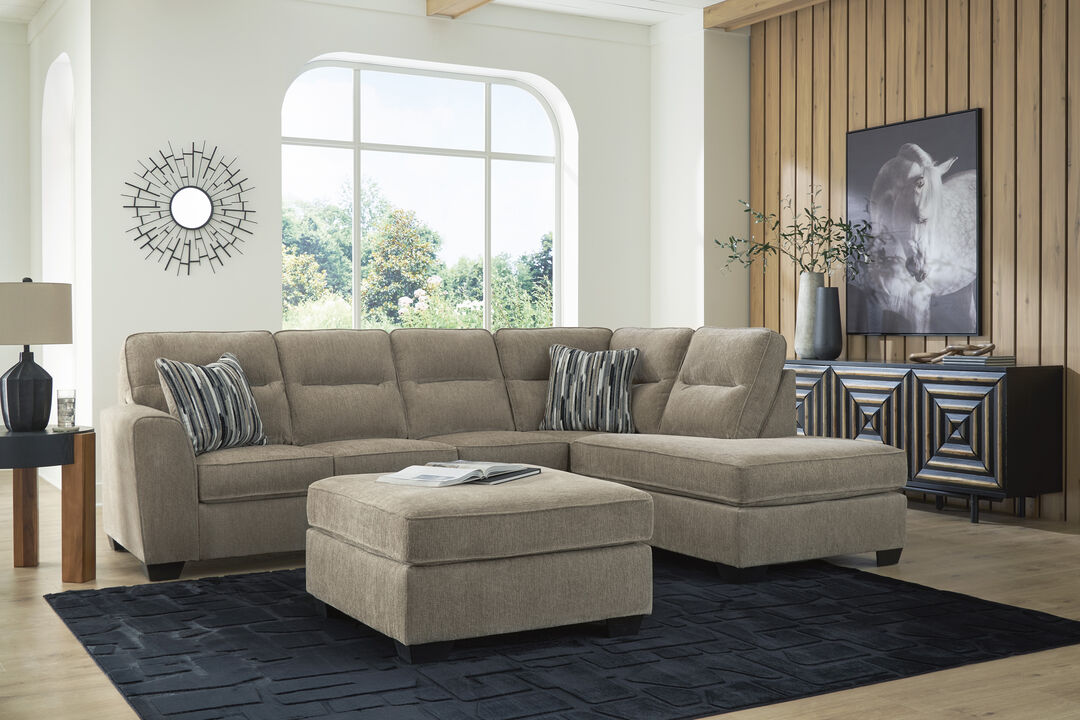 Olten Mocha 2-Piece Sectional with Chaise