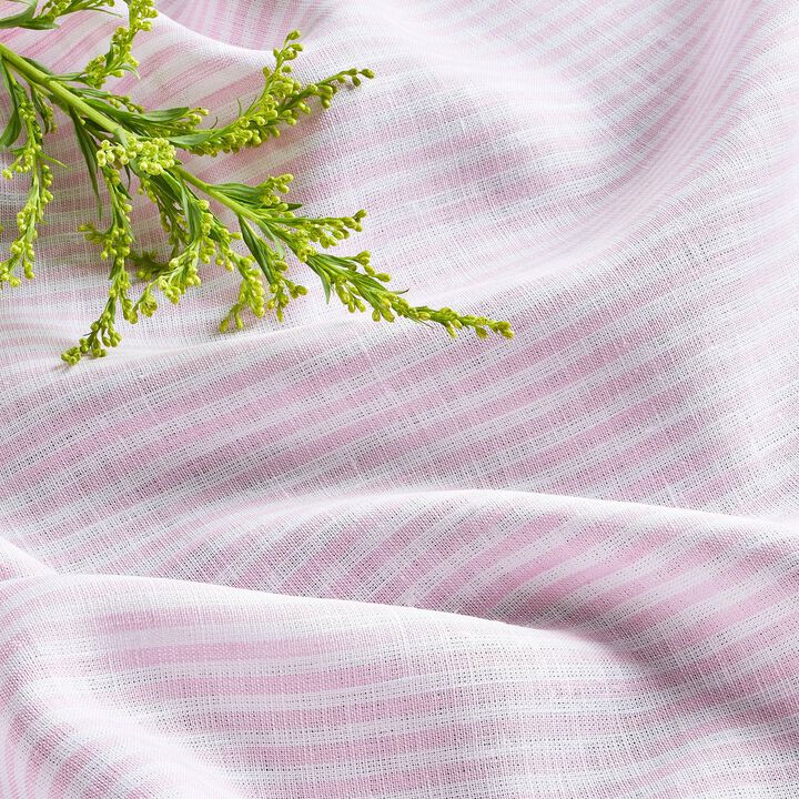 Linen Table Throw - Narrow Stripe