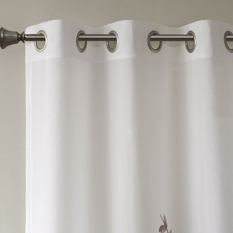 Gracie Mills Patton Botanical Burnout Printed Curtain Panel - 50x95"