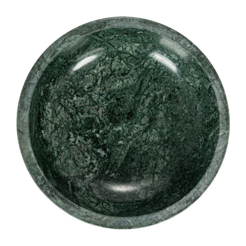 Marble Footed Pedestal Bowl, Green image number 3