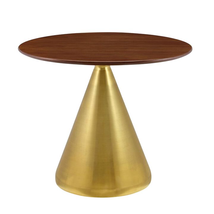 Modway - Tupelo 36" Dining Table Gold Walnut