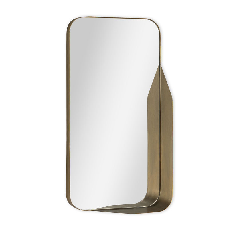 HomeRoots 28" Bronze Metal Accent Mirror image number 3