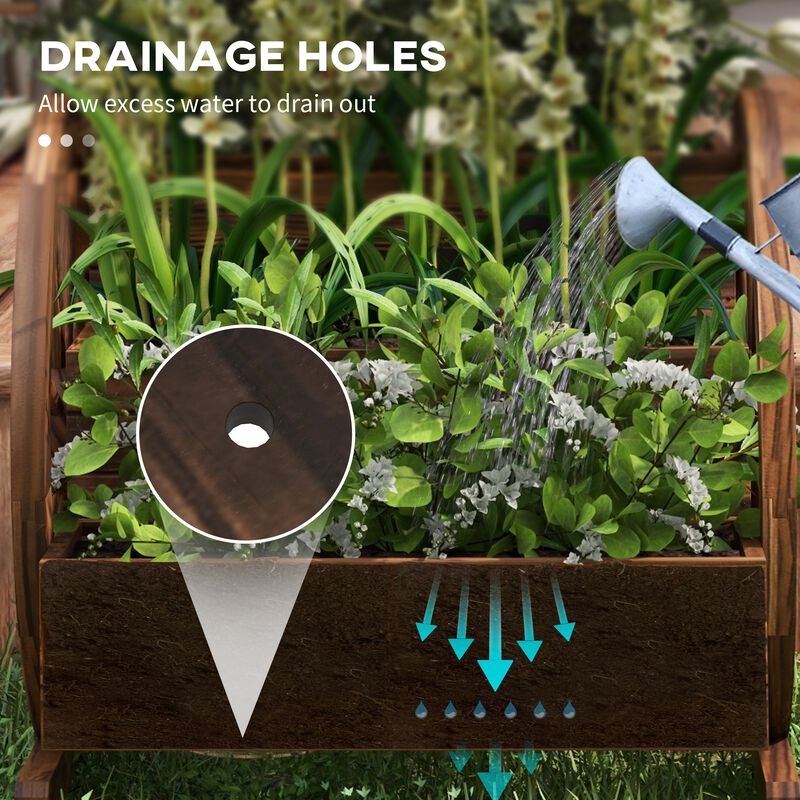 Hivvago Tiered Garden Bed Planter Box image number 4