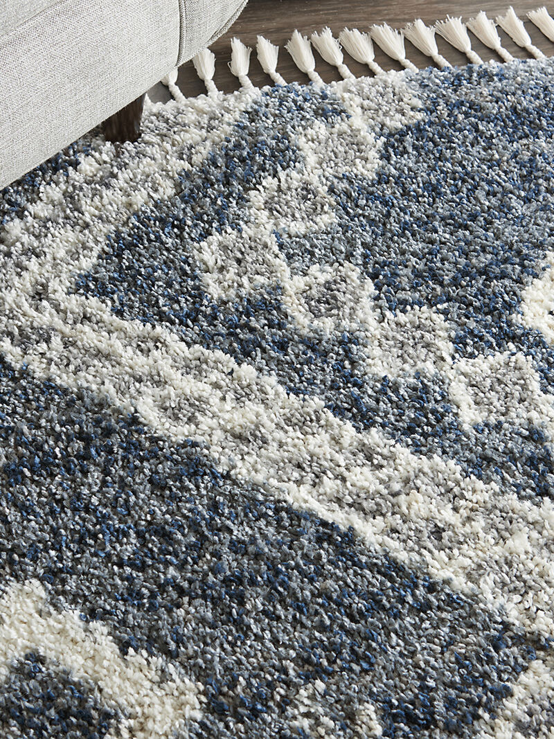 Oslo Shag OSL02 Denim/Blue 4' x 6' Rug