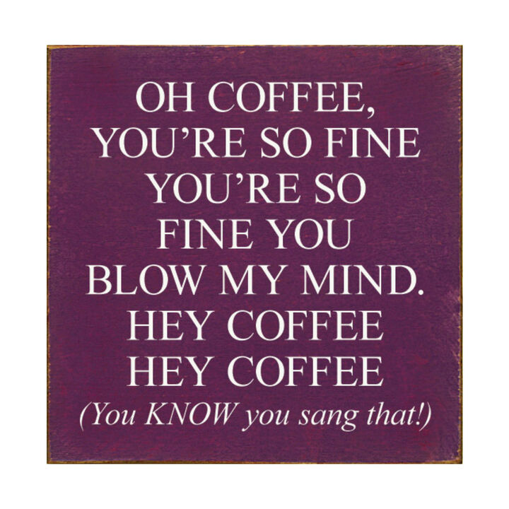 Funny Coffee Quote Wood Sign Wall Decor for Kitchen Coffee Bar