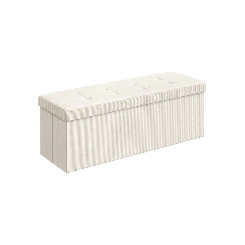Folding Storage Bench Ottoman Footrest Seat with Hidden Compartment image number 0