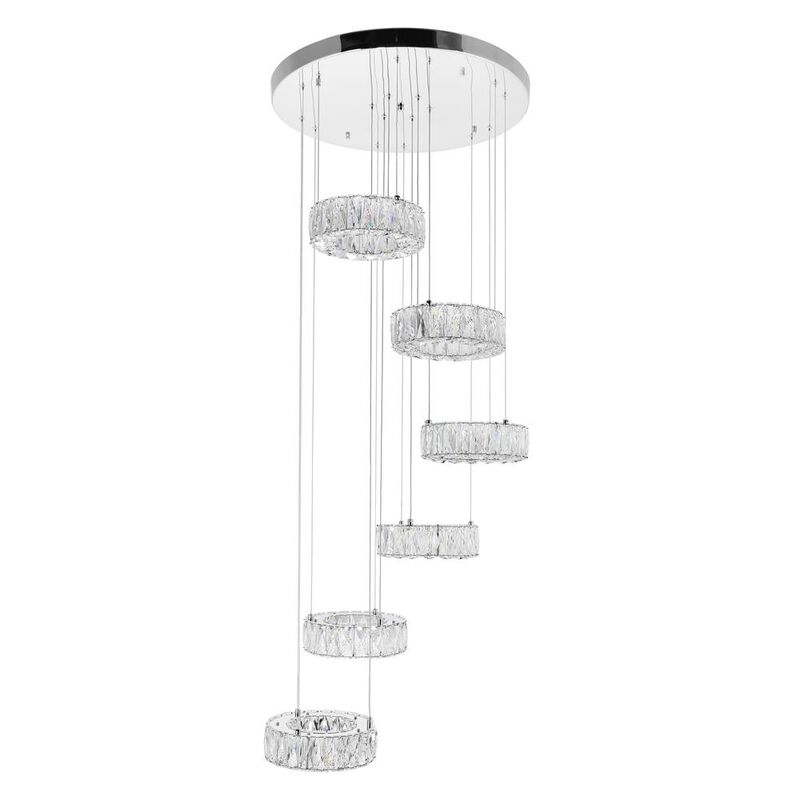 CWI Lighting Madeline LED Chandelier With Chrome Finish