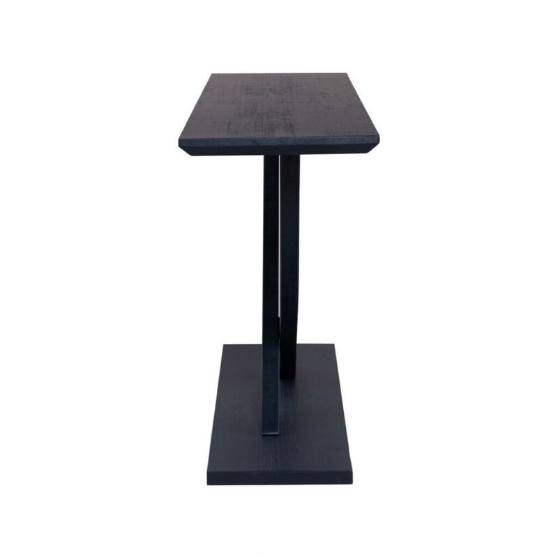 Kee Sofa Console Table , Cross Legged Pedestal Base, Navy Blue 57 Inch image number 4