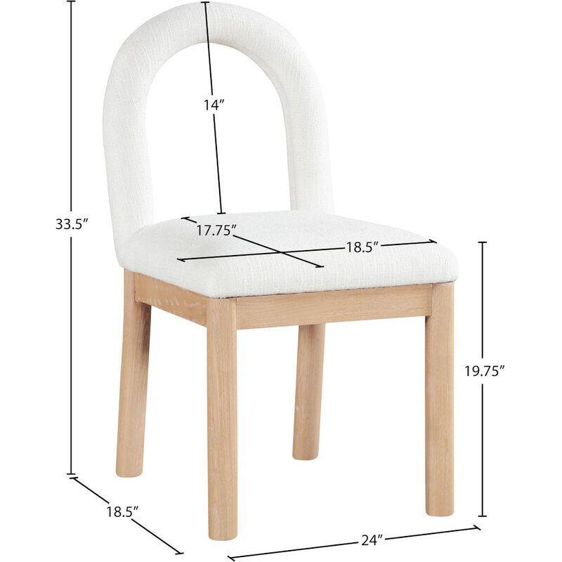 Meridian Furniture Conrad Linen Textured Fabric Dining Chair