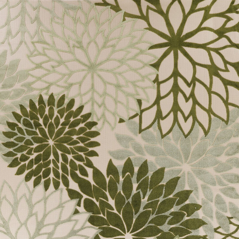 HomeRoots 10' X 14' Ivory And Green Floral Indoor Outdoor Area Rug image number 3