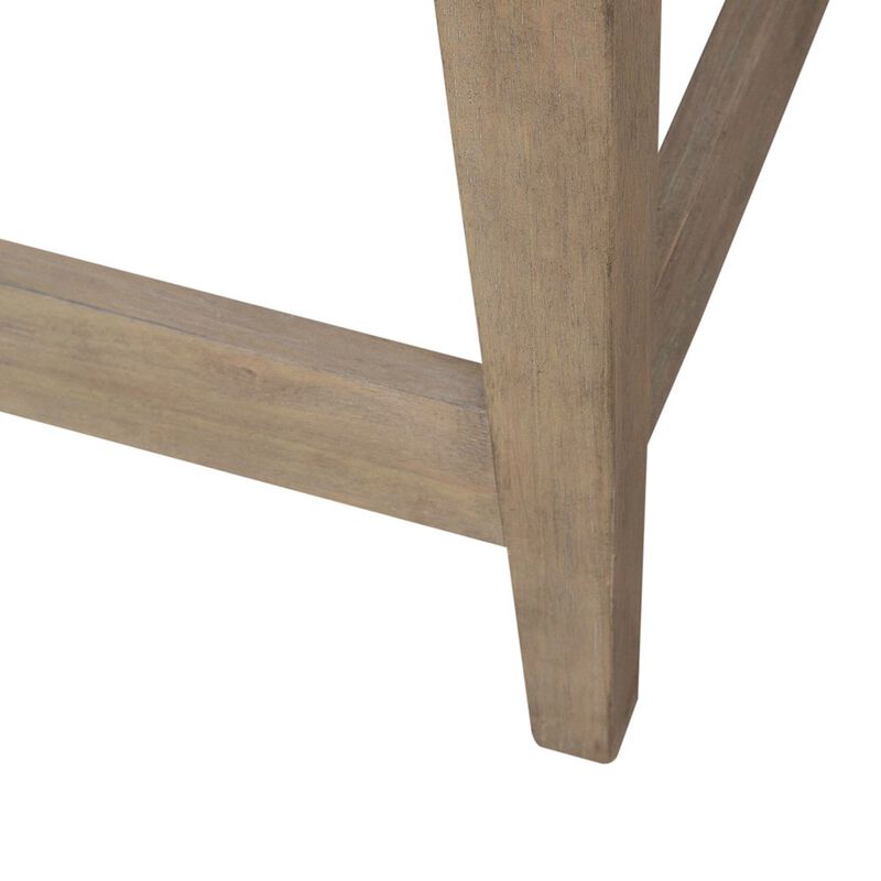 Liberty Furniture Brentwood Console Bar Table with AC, USB Charging Station - Sandstone Oak Wood image number 6