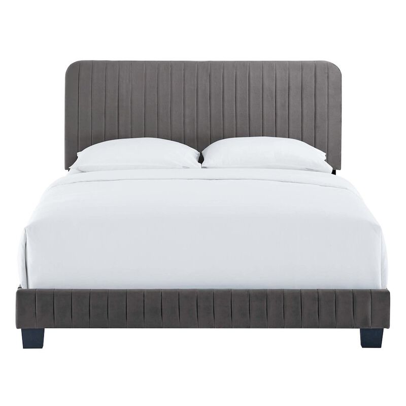 Celine Channel Tufted Performance Velvet King Bed image number 3