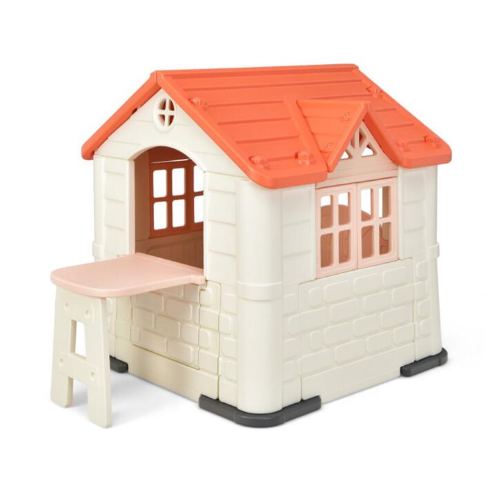 Hivvago Kid’s Playhouse Pretend Toy House For Boys and Girls 7 Pieces Toy Set