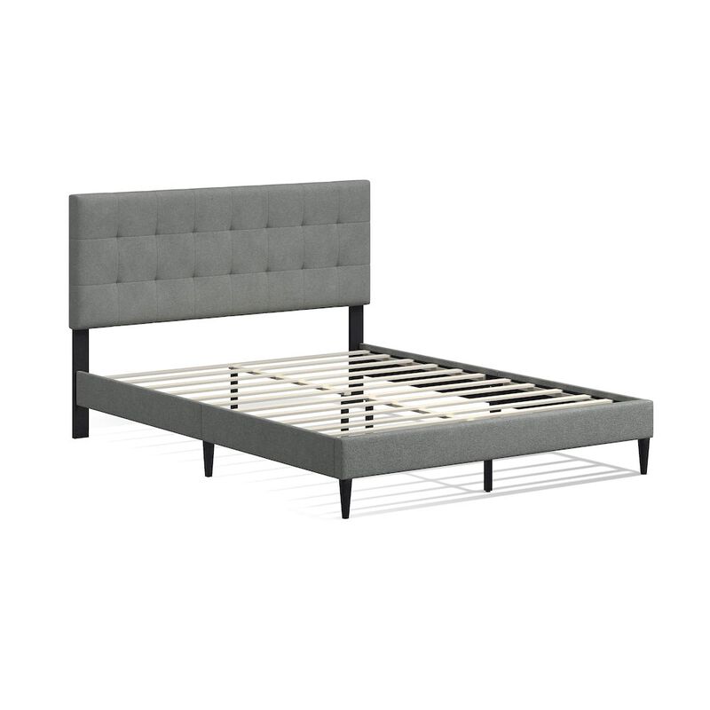 Rize Home Upholstered Complete Bed Queen Stone image number 0