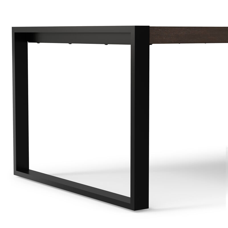 McKenzie 66 inch x 40 inch Rectangle Modern Industrial Dining Table in Smoky Grey image number 6