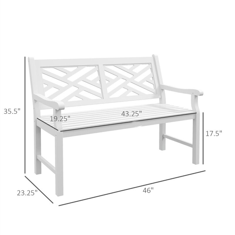 Wood and Metal Outdoor Garden Bench, Durable and Stylish Seating for Patio or Backyard image number 2
