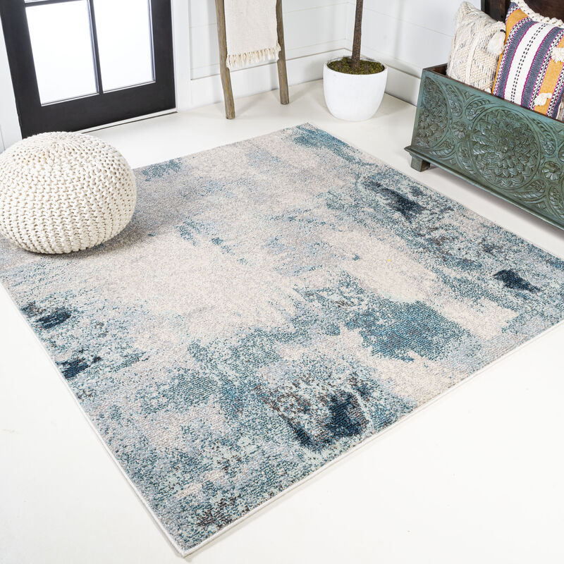 Contemporary Pop Modern Abstract Vintage Square Area Rug