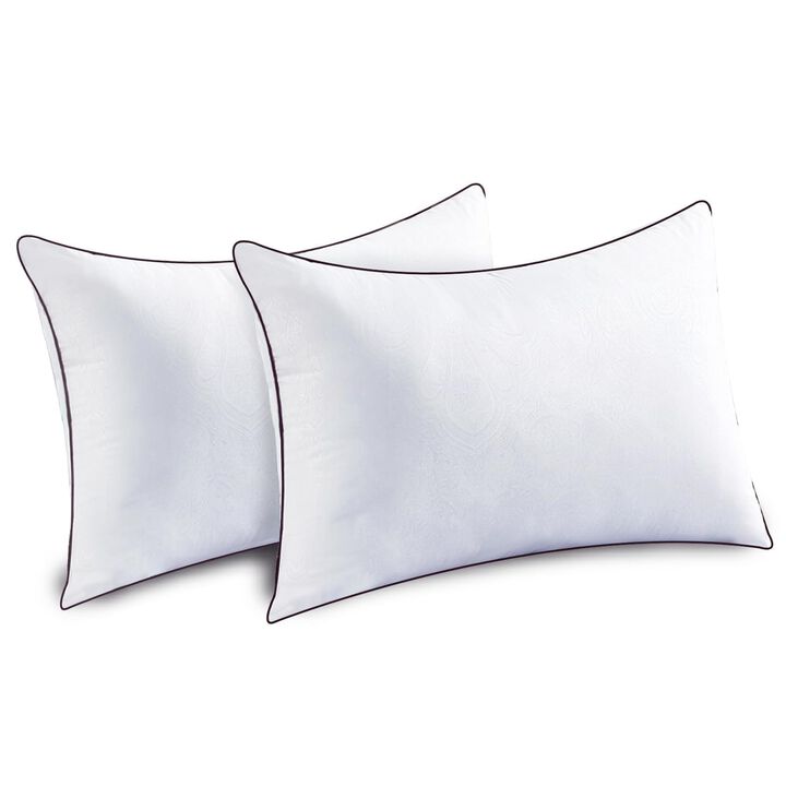 JOLLYVOGUE Bed Pillows Standard Size Set of 2, Cooling and Supportive Full Pillow 2 Pack for Side and Back Sleepers, Down Altern