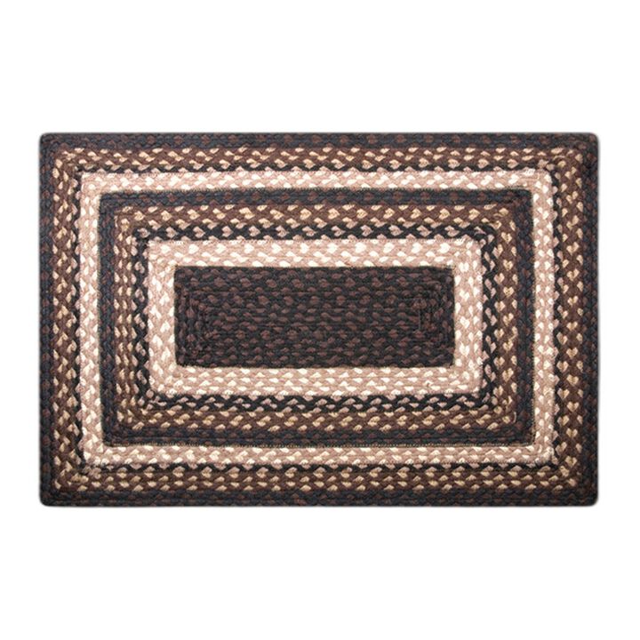 Earth Rugs Rc-313 Mocha Frappuccino Oblong Braided Rug 20 X 30