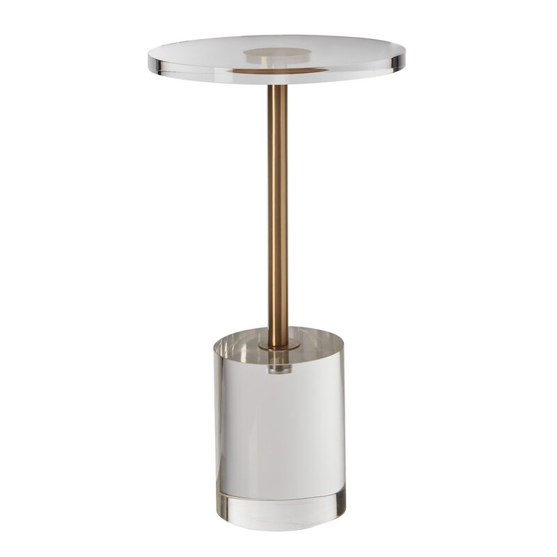 Transparent Acrylic Round Side Table for Bedroom Living Room image number 3