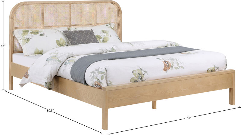 Meridian Furniture Siena Natural Ash Wood Full Bed image number 7