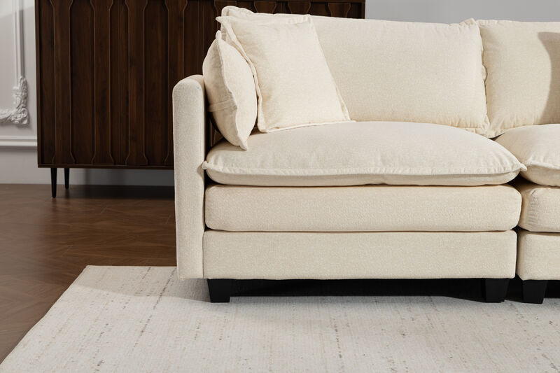 Saslip Modern 3seats with ottoman Sectional image number 4
