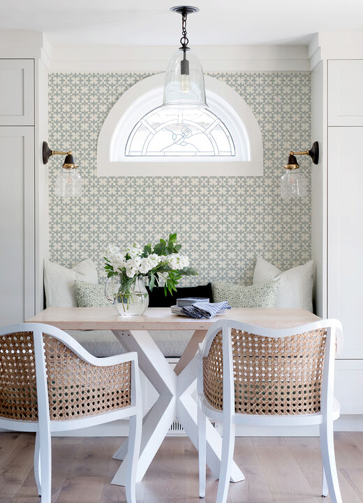 Remy Teal Fleur Tile Wallpaper (Set of 2)