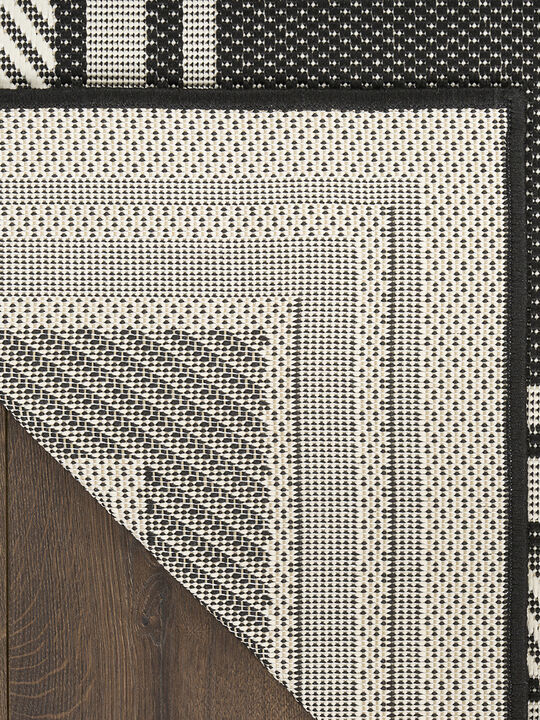 Horizon Indoor/Outdoor HOZ03 Black 6' x 9' Rug