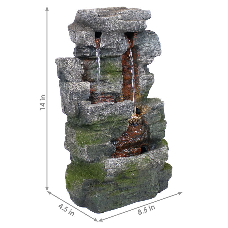 Sunnydaze Towering Cave Polyresin Indoor Water Fountain with LED - 14 in image number 7
