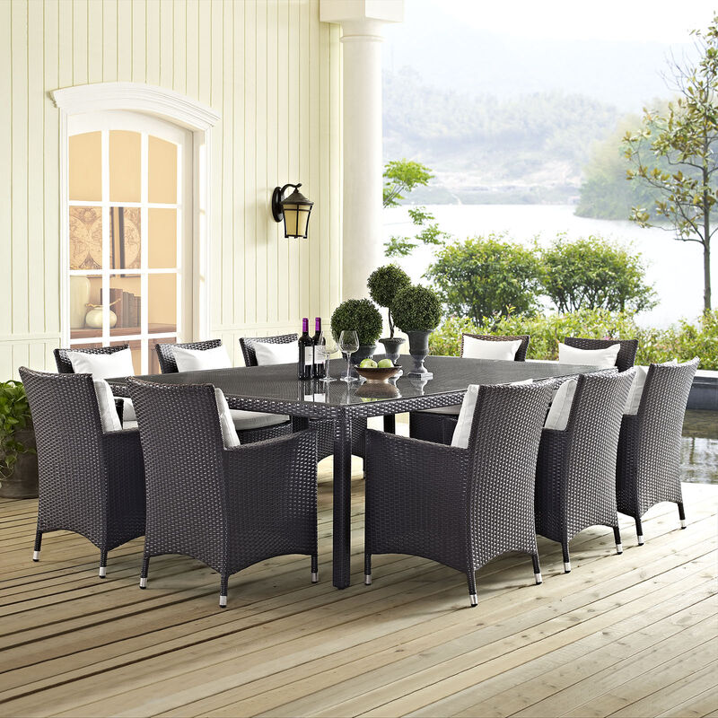 Modway - Convene 90" Outdoor Patio Dining Table Espresso image number 1