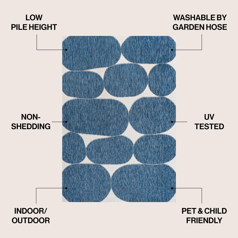 Rayna Modern Geometric Organic Shapes Indoor/Outdoor Area Rug