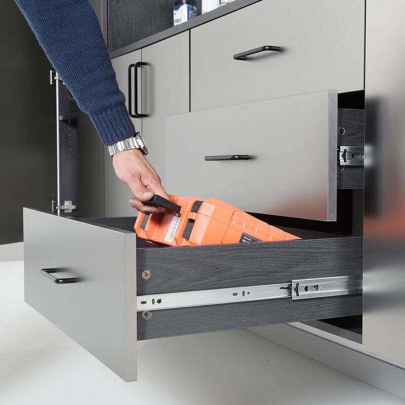 Astro Series 32 in. W x 28 in. H x 20 in. D Metal Wall Mounted Base Drawer Storage Cabinet