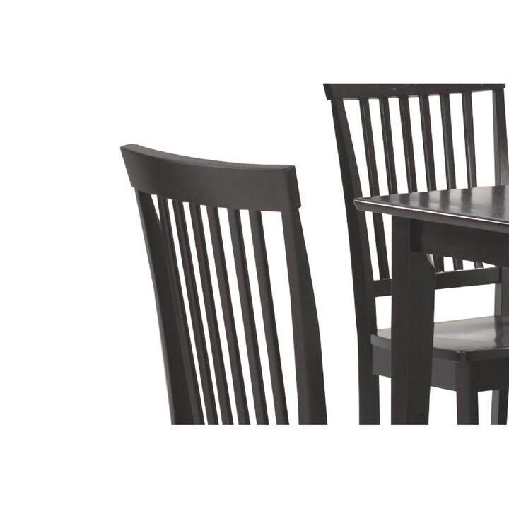 Sophisticated And Sturdy 5 Piece Wooden Dining Set, Brown-Benzara