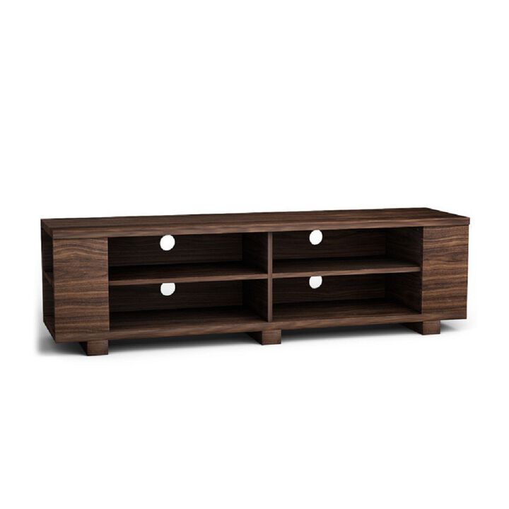 59 Inch Console Storage Entertainment Media Wood TV Stand